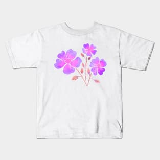 Wild Roses in Purple Kids T-Shirt